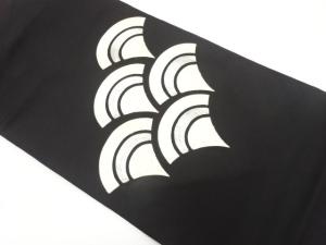アンティーク　塩瀬　青海波模様刺繍名古屋帯